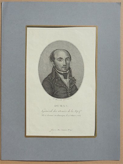 Dumas, Général des Armées de la République  (Gravure)