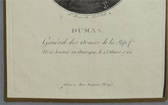 Dumas, Général des Armées de la République  (Gravure)