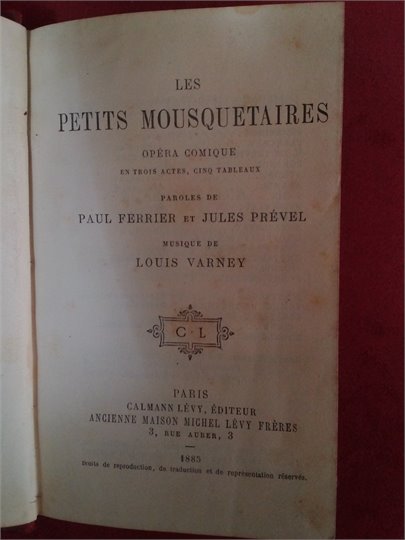 P.Ferrier,J.Prevel   Les Petits Mousquetaires