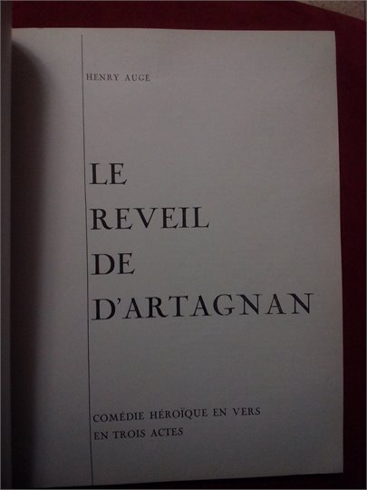 Henry Auge  Le Reveil de d'Artagnan