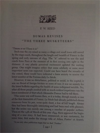 F.W.Reed  Dumas Revises "The Three Musketeers"