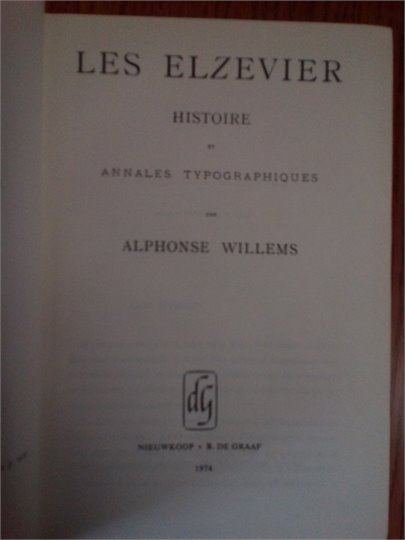 Alphons Willems   Les Elzevier