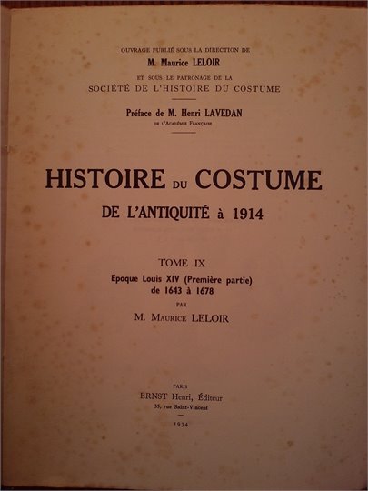 M.Leloir   Histoire de costume (VIII, IX, X)
