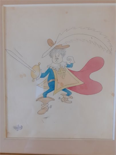 A.Dubout   Caricature de A.Dumas