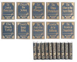 DOLLHOUSE MINIATURE 10 PC ALEXANDRE DUMAS BOOKS SET #NI138