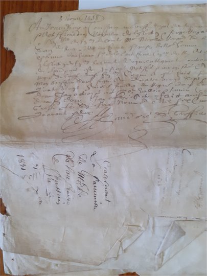 contract de mariage  1638