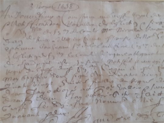 contract de mariage  1638