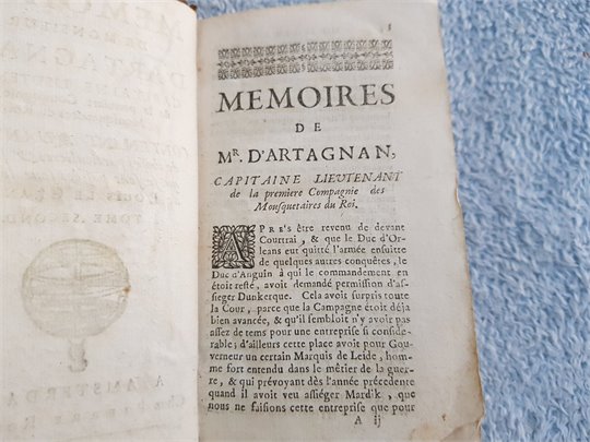 MEMOIRES DE D'ARTAGNAN (1704, tt.2, 3)