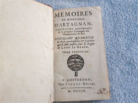 MEMOIRES DE D'ARTAGNAN (1704, tt.2, 3)