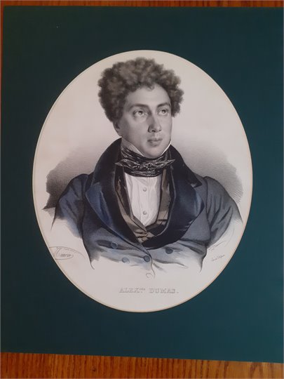 Alexandre DUMAS  Lithographie Delpech