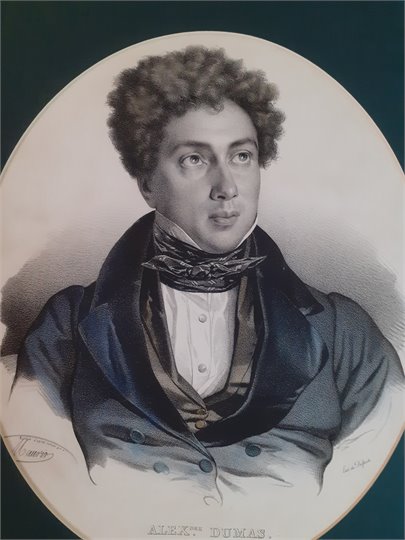 Alexandre DUMAS  Lithographie Delpech