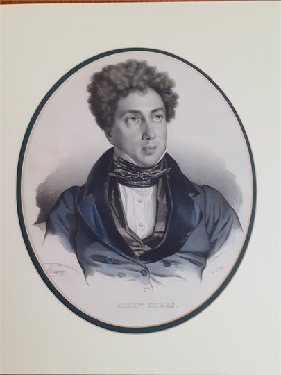 Alexandre DUMAS  Lithographie Delpech