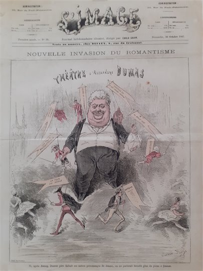 "L'Image"  caricature A.Dumas-pere "Theatre d'A.Dumas"