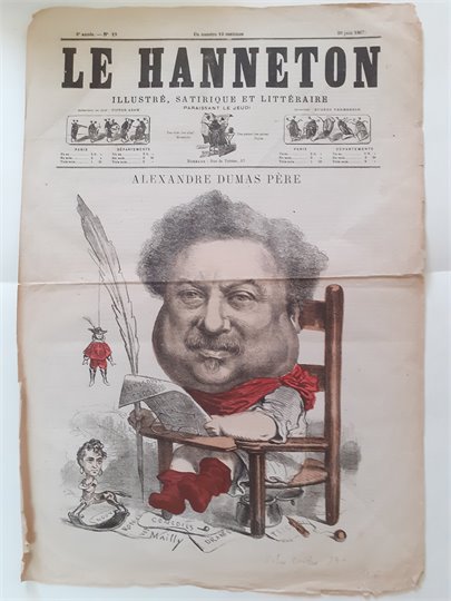 Caricature  A.Dumas (Hanneton)