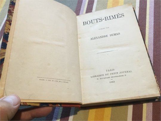 Alexandre Dumas Bouts Rimés
