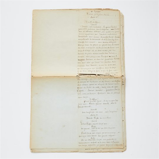 A.Dumas   manuscript on The Three Musketeers