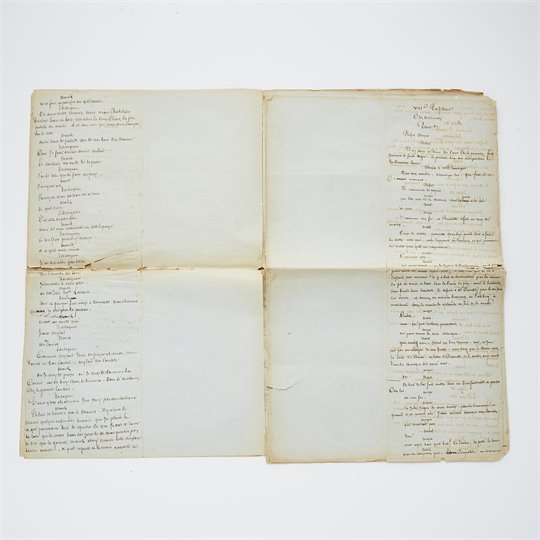 A.Dumas   manuscript on The Three Musketeers