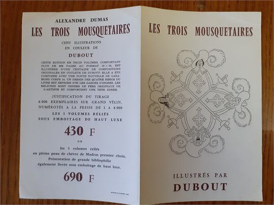 DUBOUT Albert Deux prospectus des Trois Mousquetaires   2