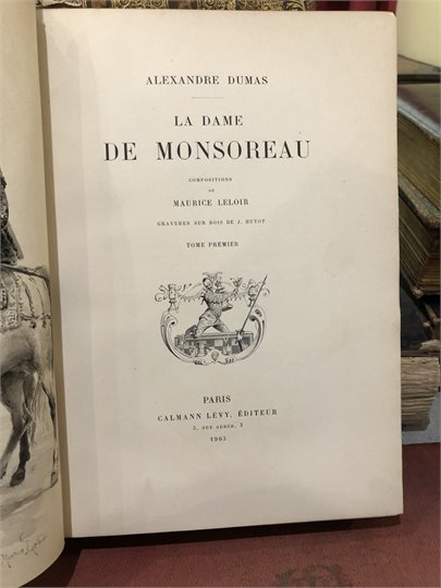 A.Dumas  La Dame de Monsoreau (+un dessin original de Leloir)