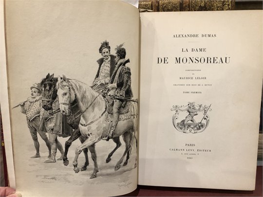 A.Dumas  La Dame de Monsoreau (+un dessin original de Leloir)
