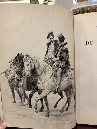 A.Dumas  La Dame de Monsoreau (+un dessin original de Leloir)