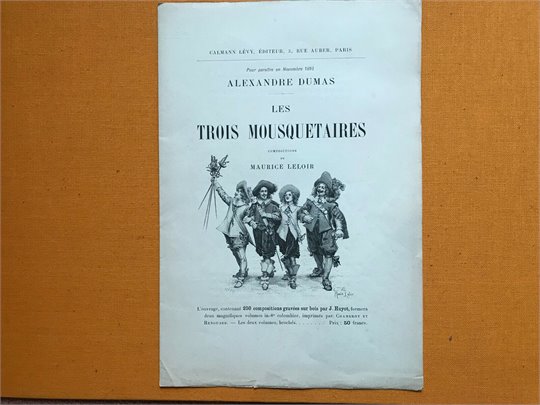 A.Dumas  Les Trois Mousquetaires  (1894, corrections epreuves)
