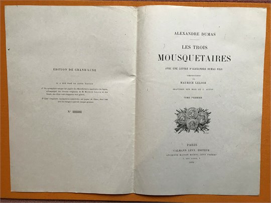 A.Dumas  Les Trois Mousquetaires  (1894, corrections epreuves)