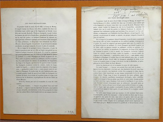 A.Dumas Les Trois Mousquetaires (1894, corrections epreuves)   2