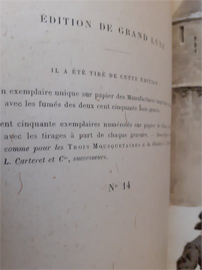 Dumas  La Dame de Monsoreau  N14+ 2 dessins (Bussy dans la rue, Gorenflot)+catalogue