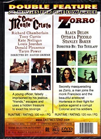 The Count Monte Cristo (Chamberlain, 1975)  Zorro (Delon, 1975)