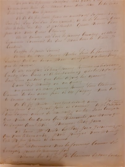 A. DUMAS  Manuscrit autographe   Petit Jean et Gros Jean (Premier chapitre)