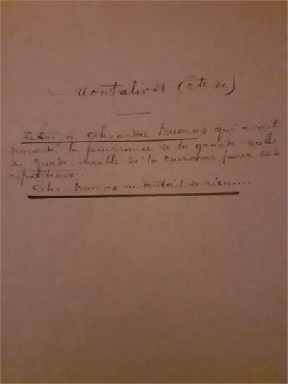 L. S. de Montalivet à Alexandre Dumas (18/9/1846)