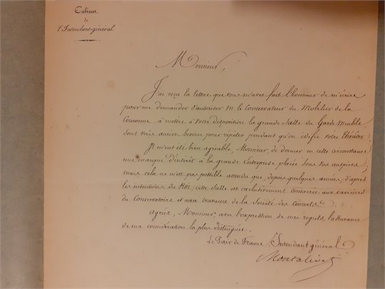 L. S. de Montalivet à Alexandre Dumas