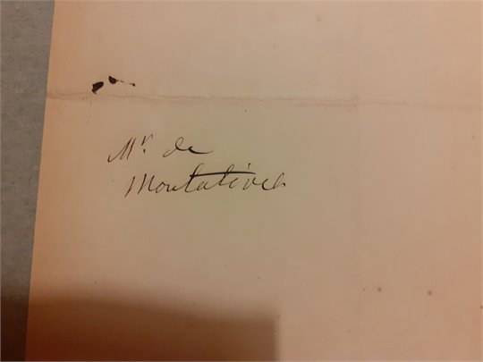 L. S. de Montalivet à Alexandre Dumas (18/9/1846)