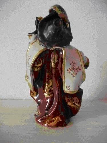 Vintage Italian faience musketeer figurine -1