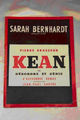 Affaire programme Théâtre Sarah Bernhardt 1950 KEAN Alexandre Dumas