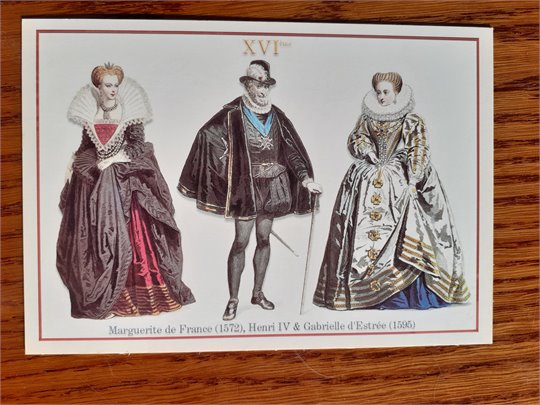 CPA  XVI eme  Marguerite de France (1572), Henry IV et Gabrielle d'Estrees (1595)