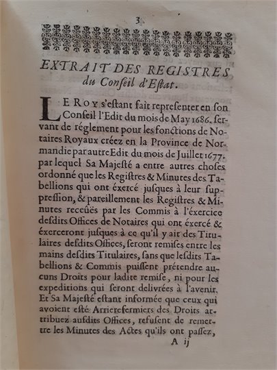 Arrest du Conceil (18.3.1687)