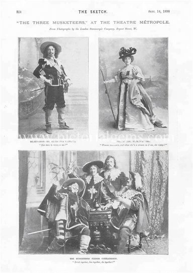 1898 Three Musketeers At Theatre Metropole Heslewood Gayer Macka
