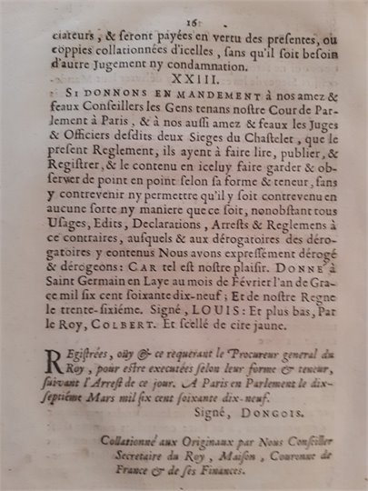 Edit du Roy (1674)