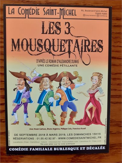 Les 3 Mousquetaires la Comedia Saint-Michel, flyer)