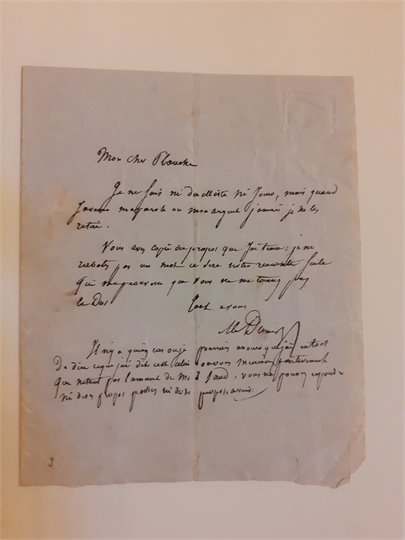 A.Dumas Réunion de correspondances d'Alexandre Dumas et à lui adressées. c. 1830-c. 1841. (3 tomes)   8