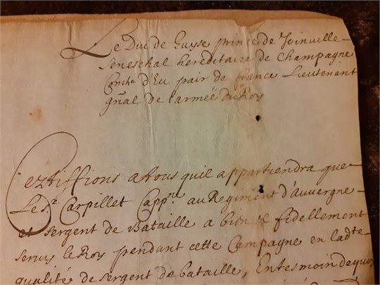 Duc de Guis prince de Joinville  PS 1655 + Colbert