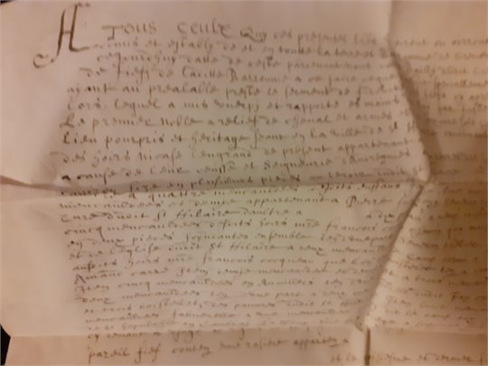 Grand parchemin  1663