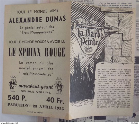 Publicité annonce roman Alexandre Dumas "Le Sphinx Rouge "