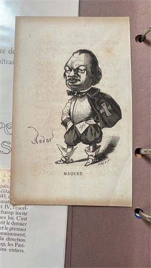 Gravures: Chateau Monte-Christo, M-lle Georges; Oeuvres completes d'A.Dumas (M.Levy); A.Maquet (Nadar)