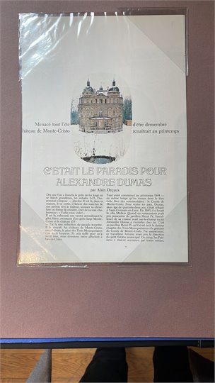A.Decaux "C'etait le Paradis pour A.Dumas"; Chateau Monte-Cristo (1975)