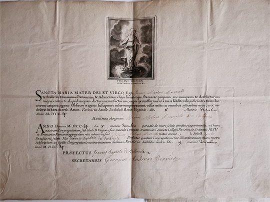 jésuites. 2 L.S. et 1 P.S., Courtrai et Paris 1598 et 1739 