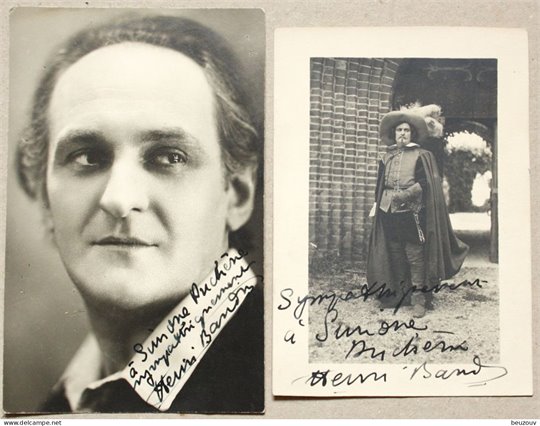 2 photo HENRI BAUDIN (Comte de Rochefort  Les Trois Mousquetaires 1922)