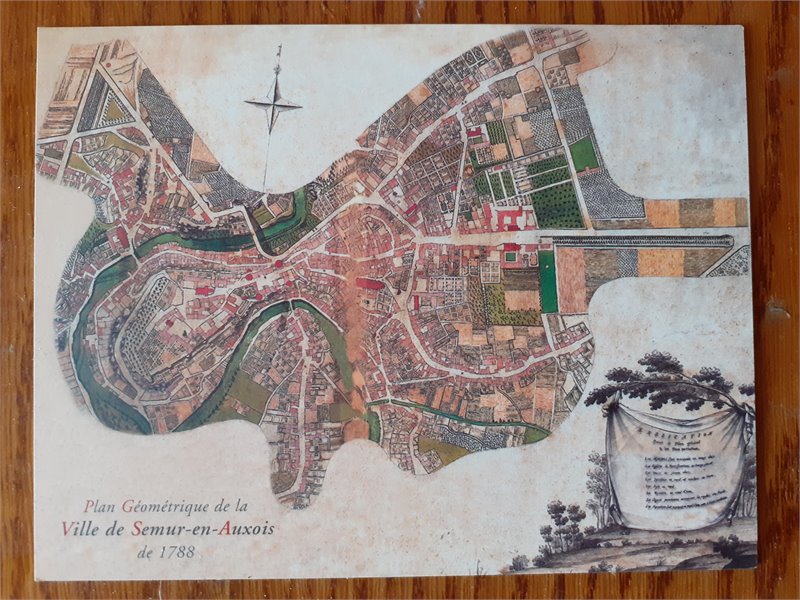 CPA  Plan Geometrique de la Ville de Semur-en-Auxois de 1788